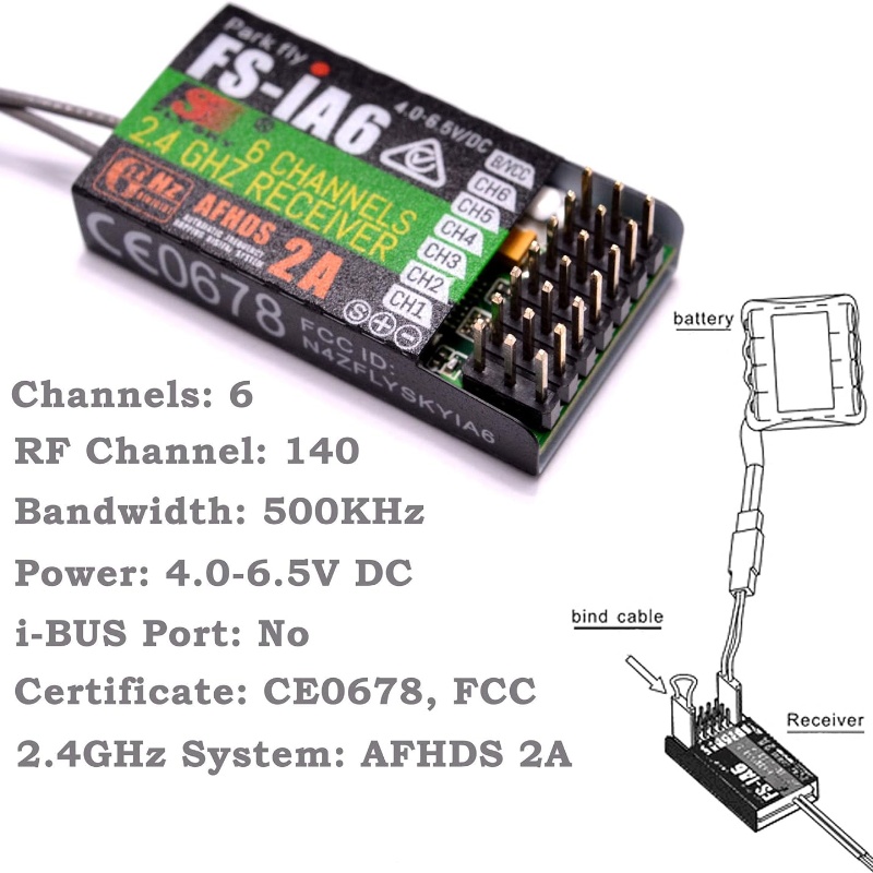 Flysky FS-IA6 Receiver 6CH Dua - Drone Racing Antenna ulasan dan harga