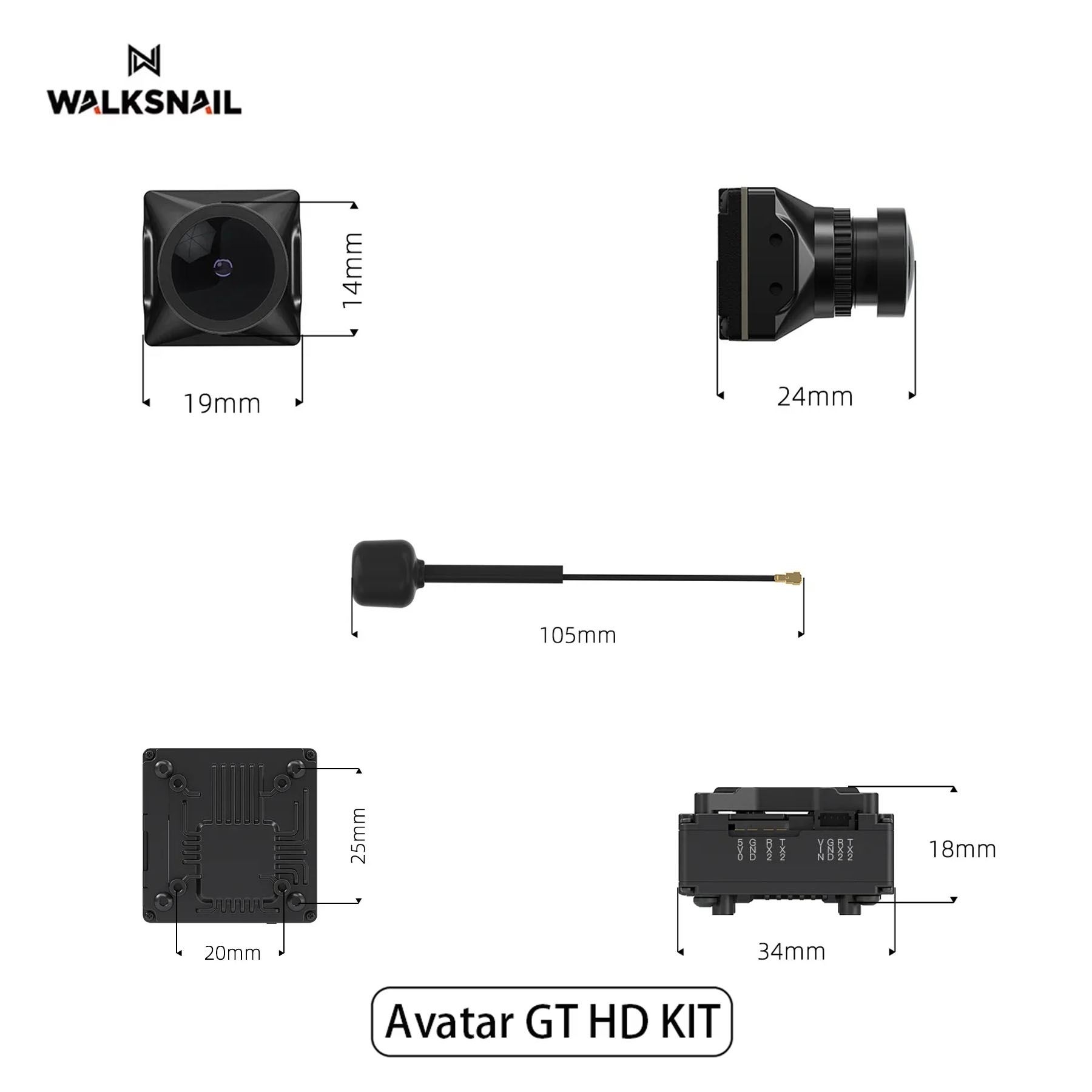 Walksnail Avatar GT HD KIT 2W  - Drone Racing Antenna ulasan dan harga
