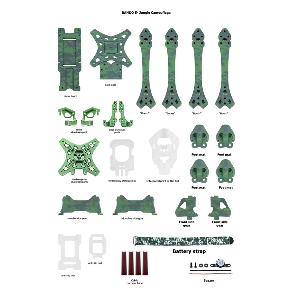 5 Frame Kit 230mm Wheelbase 7m - Drone Racing Frame ulasan dan harga